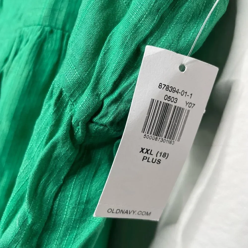 Green Sleeveless Ruffle Dress